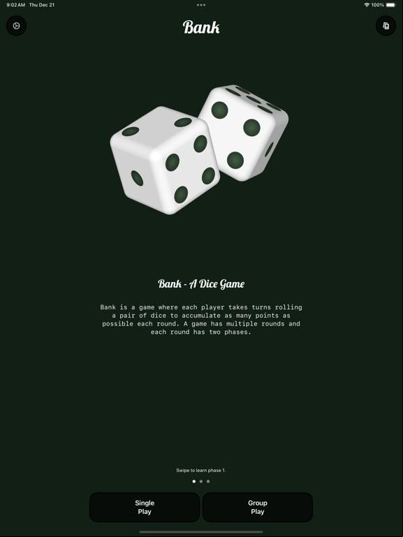 Bank game screenshot