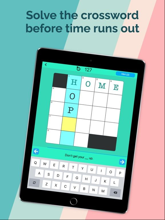 Crossword game screenshot